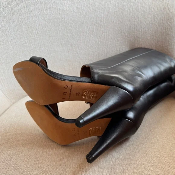 IRO Dixon Black Leather Women's Heeled Size 36